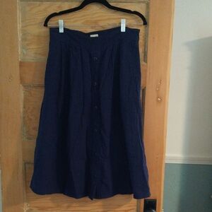 Pact Deep Blue Midi Skirt